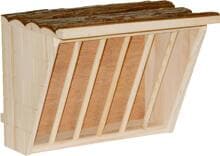 KERBL Pet Nature XL Heuraufe mit Sitzbrett, 28x20,5x22cm
