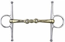 HKM snaffle a gambo con anelli in acciaio inox, argentan, 16mm, 40/145mm