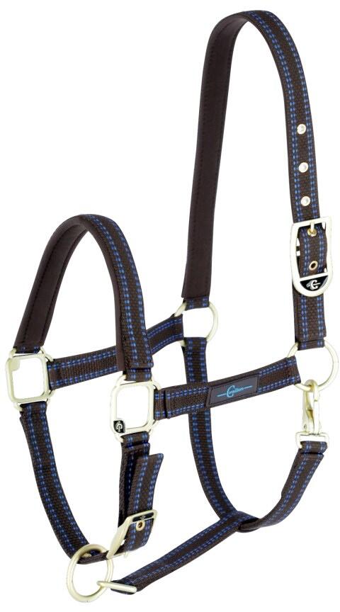 Covalliero Royal Pferdehalfter, braun/hellblau, Full