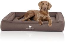 Letto ortopedico per cani Knuffelwuff Yukon, 155x125 cm, grigio-marrone