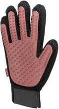Trixie Fellpflege-Handschuh, Mesh-Material/TPR, 16x24cm, pink/schwarz