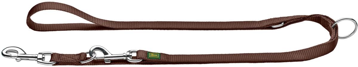 HUNTER Führleine, verstellbar, braun, 15mm/200cm