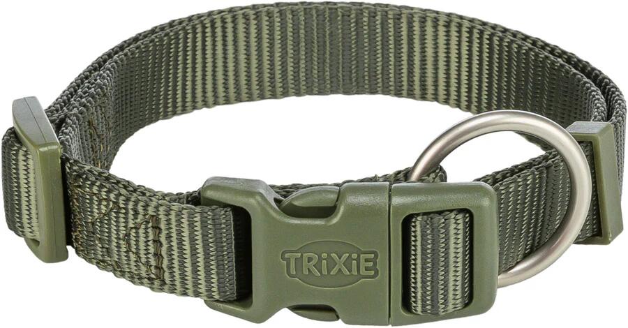 Trixie Premium Halsband, olivgrün, M-L, 35-55cm/20mm