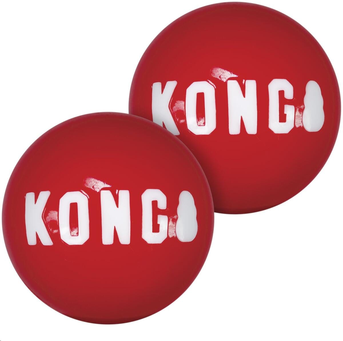 KONG Signature Ball Hundespielzeug, 2 Stück, 8cm