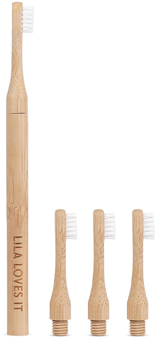 LILA LOVES IT Bambuszahnbürste mit 4 Wechselköpfen