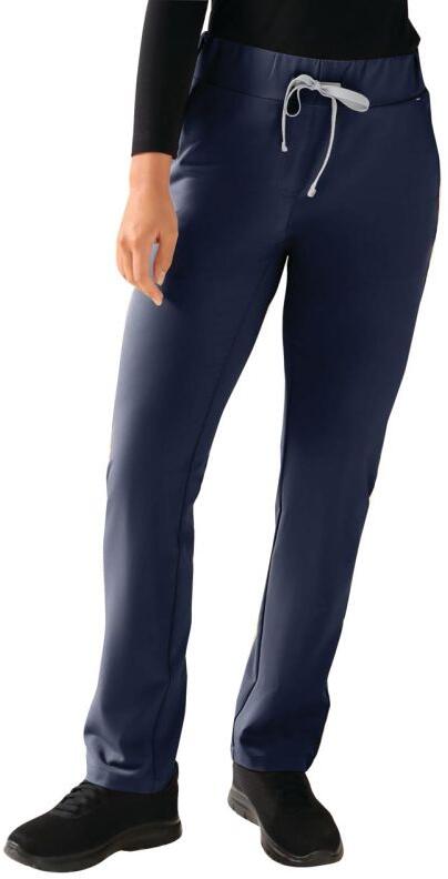 CLINIC DRESS Damen Hose, gerader Saum, navy-blau, Gr. L