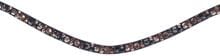 HKM Rosegold Glamour Browband, brown/rosegold, warmblood