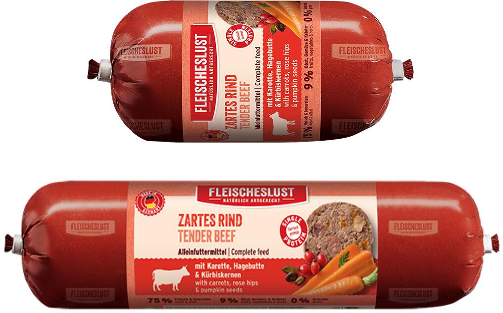 Fleischeslust Zartes Rind Hundefutter PetPoint Charly