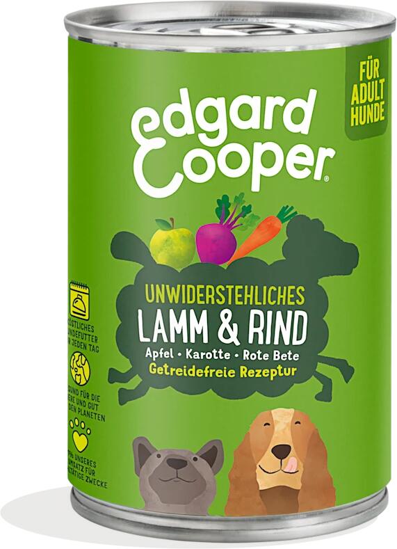 Edgard Cooper Nassfutter, 6x400g, Lamm & Rind