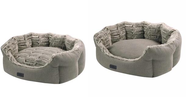 Nobby Cacho Komfortbett oval, hellbraun, 45x40x19cm