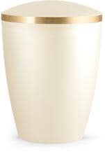 Urna per animali Völsing Elegance Edition, fascia dorata spazzolata, madreperla color champagne, 0,5 L