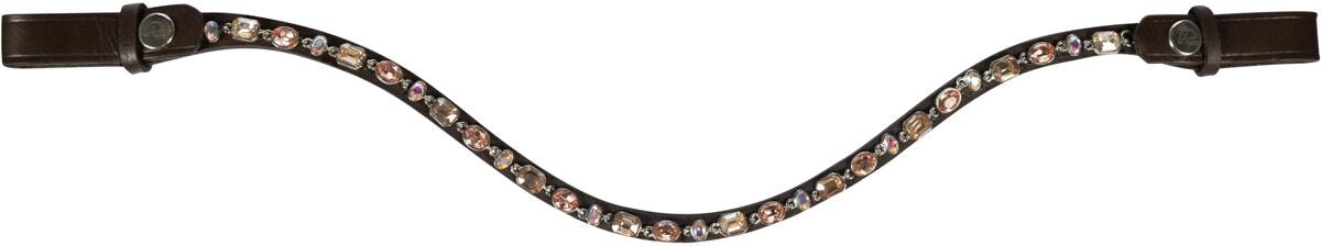 HKM Candy Stirnband, braun/braun, Warmblut