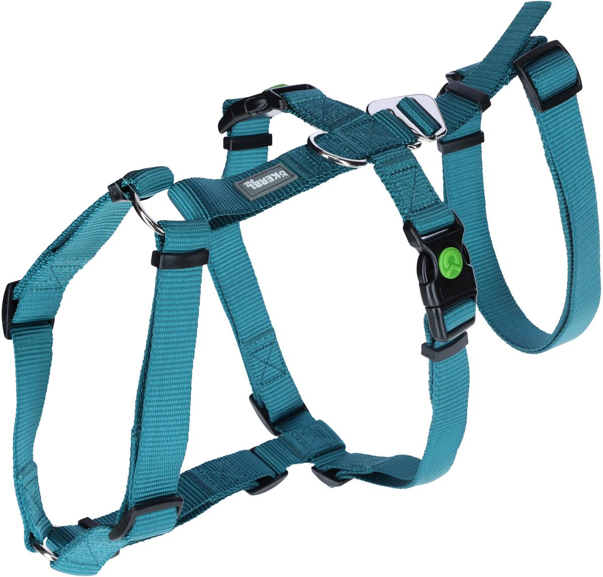 KERBL Pet Miami Panikgeschirr, petrol, 25mm, 72-103cm