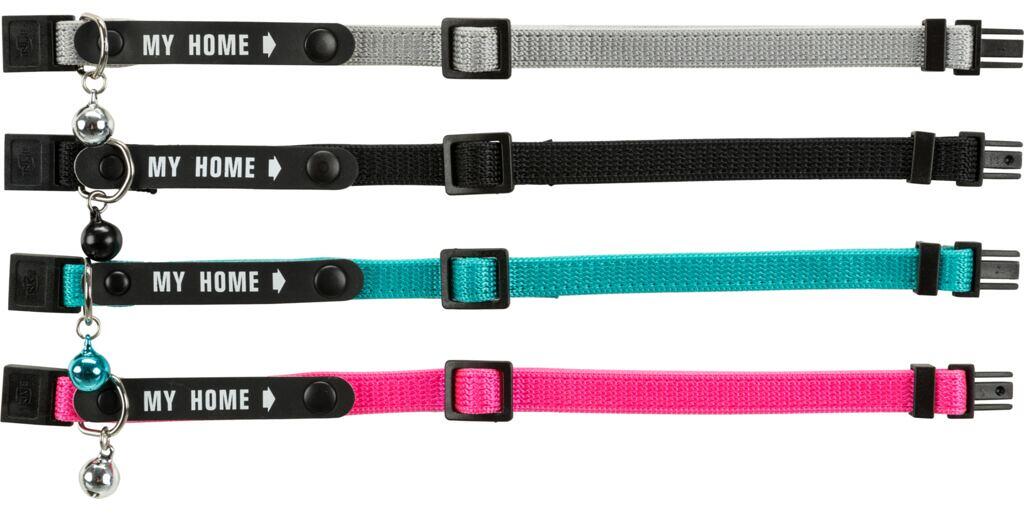 Trixie Katzenhalsband mit Adresslaschemy Home, farblich sortiert