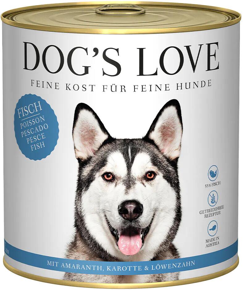 DOGS LOVE Adult Nassfutter mit Fisch, 6x800g