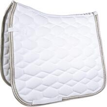 Cuscinetto da sella HKM Crystal Fashion, bianco, pony eventing