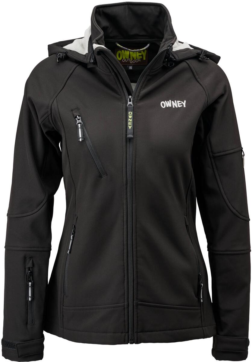 Owney New Matu Damen Softshell-Jacke, schwarz, 4XL