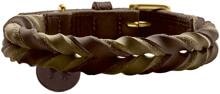 Collare HUNTER Solid Education Duo, marrone scuro/oliva, taglia S, 45 cm
