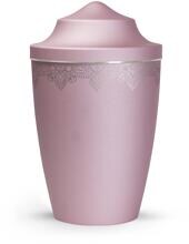 Urna per animali Völsing Mandala Edition, motivo mandala su tutto il perimetro, fascia in argento spazzolato, colore velvet rosé, 2,8 L