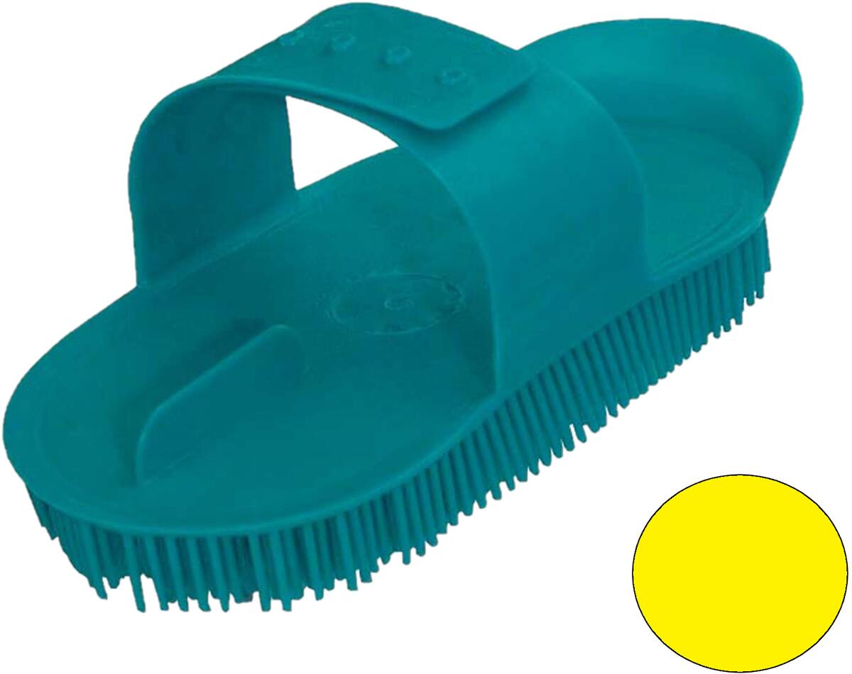 Göbel Mini Kunststoffnadelstriegel für Pferde, gelb