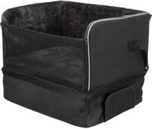 Seggiolino auto Trixie con peluche, nero, 45x38x37cm