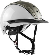 Casco da equitazione CASCO Mistrall 2 Edition, taglia S/M, 55-57 cm, bianco/oliva
