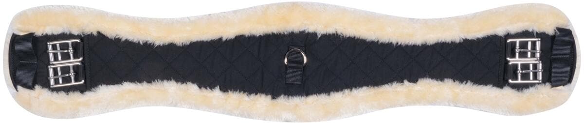 HKM Dressurgurt, Synthetik-Lammfell, schwarz, 65cm