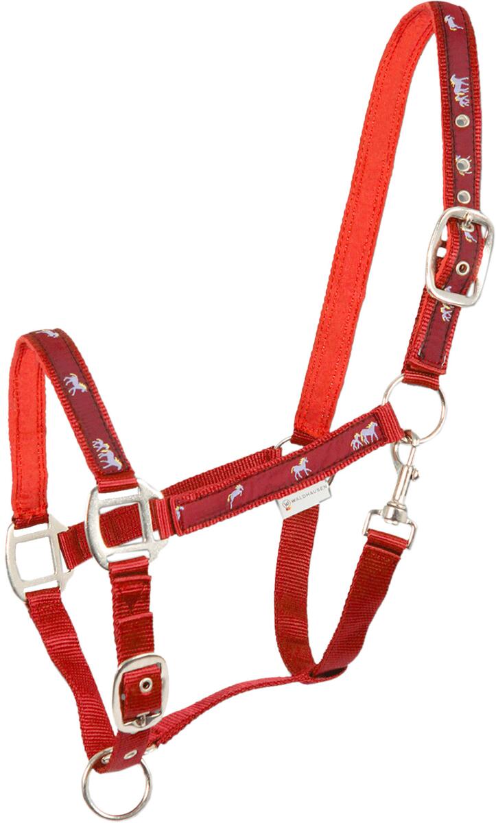 Waldhausen Pferdemotiv Halfter, rot, Pony