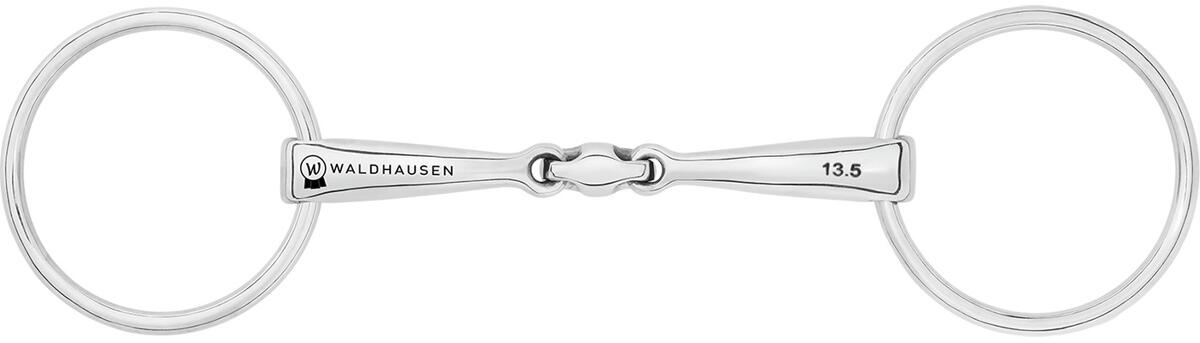 Waldhausen Lock Up Wassertrense, doppelt gebrochen, Edelstahl, Ring 7cm, 16mm/14,5cm