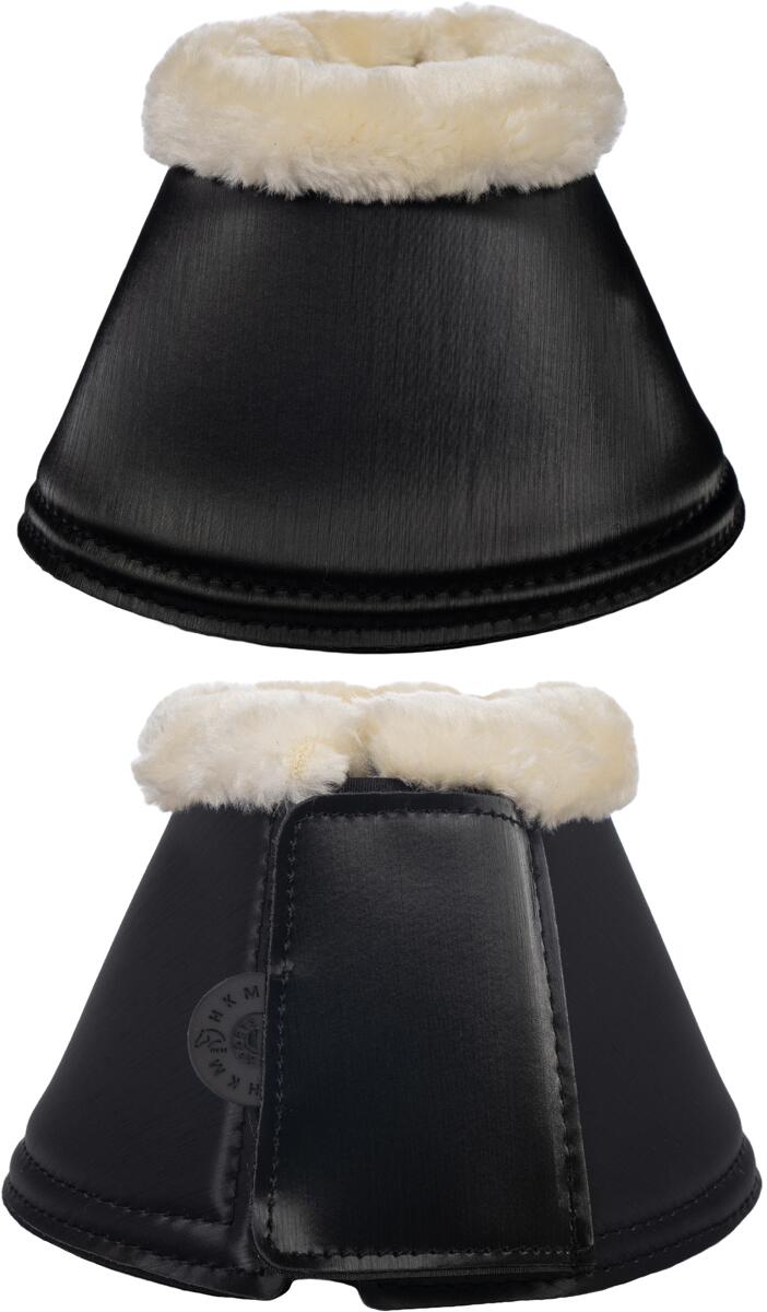 HKM Shiny Fur Hufglocken, schwarz, XL