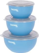 Set di ciotole in acciaio inox KERBL Pet, blu, 550ml/900ml/1200ml