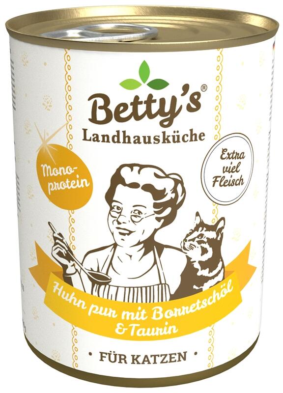 Bettys Landhausküche Cat Nassfutter mit Huhn pur, 6x400g