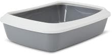 beeztees Iris Open Katzentoilette mit Rand, grau, 50cm