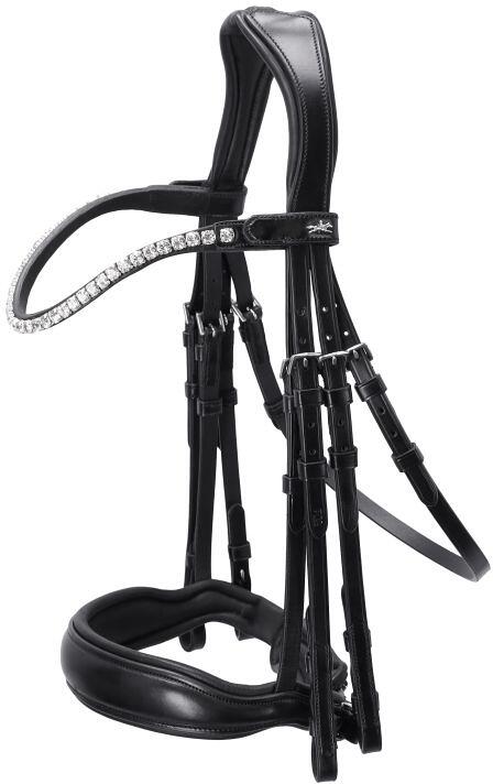 Schockemöhle Milazzo SP Kandare, black/silver, WB
