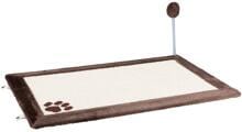 Tappeto tiragraffi Trixie con giocattolo, tappeto in sisal/plush, naturale/marrone, 70x45cm