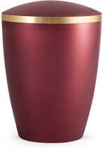 Urna per animali Völsing Elegance Edition, fascia dorata spazzolata, color vino madreperla, 0,5 L