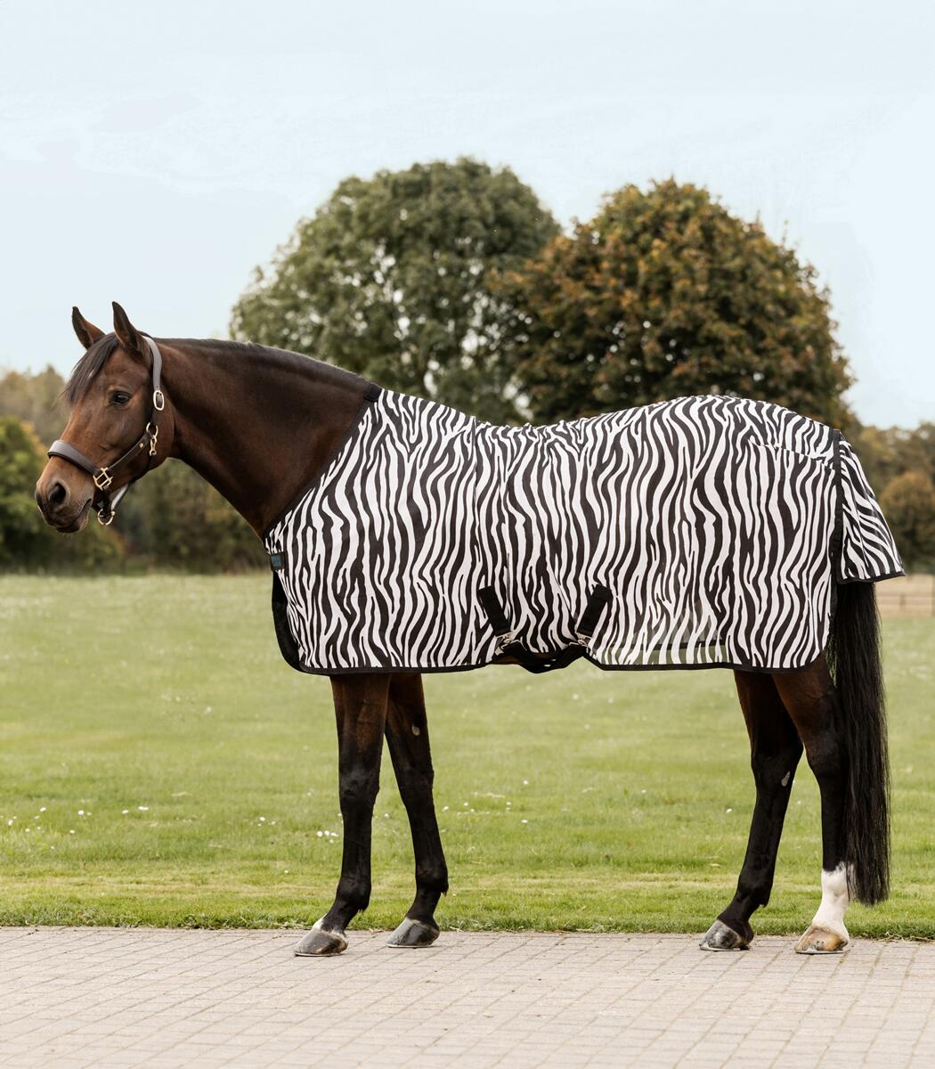 Waldhausen Zebra Fliegendecke mit Kreuzgurten, 85cm