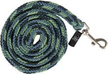 HKM Nele Strick mit Karabinerhaken, blau/grün, 140cm