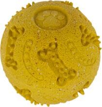 Giocattolo per cani KERBL Pet Ball in lattice, giallo, 9,5 cm