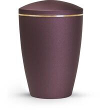 Urna per animali Völsing Lina Edition, fascia dorata spazzolata, colore "velvet berry", 0,5 L