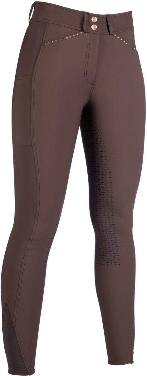 HKM Helene Reithose, Silikon-Vollbesatz, dunkelbraun, 36