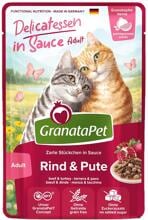 GranataPet DeliCATessen in Sauce, Rind & Pute, 12x100g