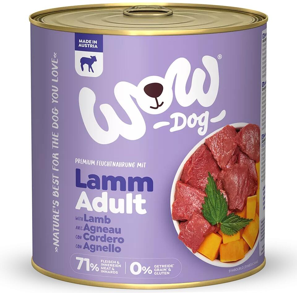 WOW Adult Nassfutter mit Lamm, 6x800g