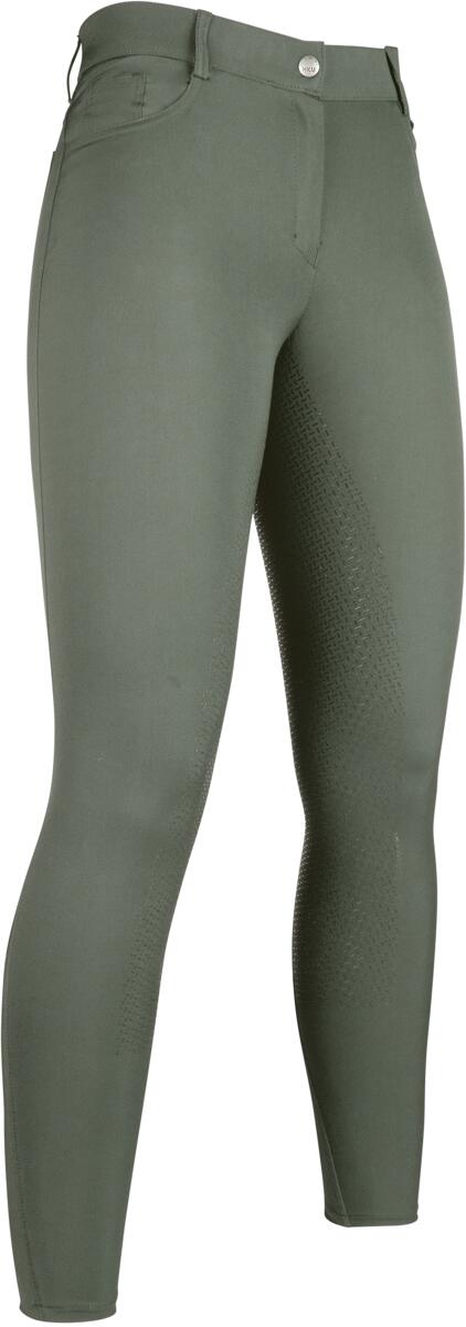 HKM Sunshine Reithose, Silikon-Vollbesatz, olivgrün, 128