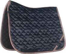 Cuscinetto da sella HKM Golden Bit, blu scuro, dressage per pony