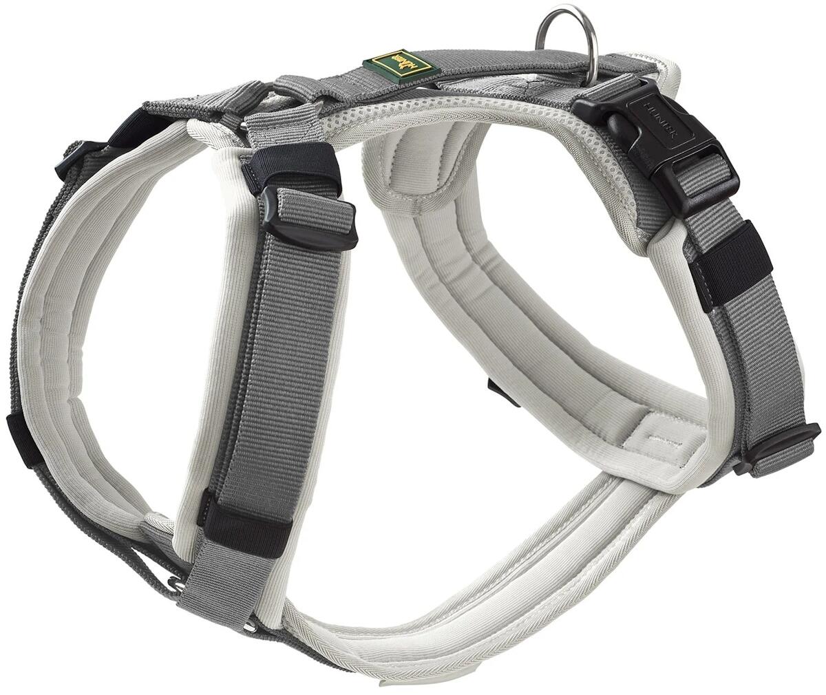 HUNTER Maldon Up Hundegeschirr, hellgrau/grau, M-L