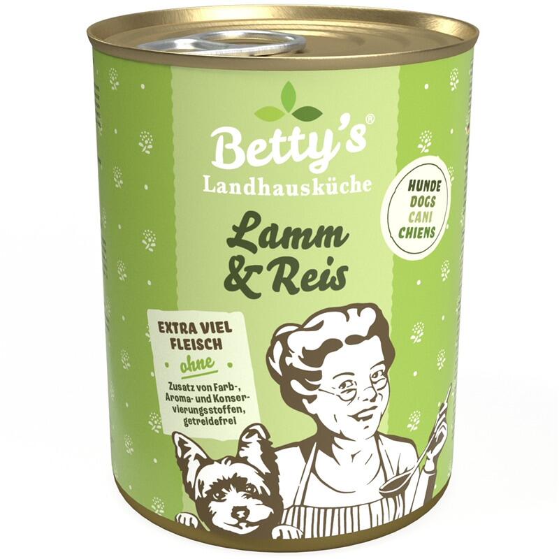 Bettys Landhausküche Nassfutter mit Lamm & Reis, 6x400g
