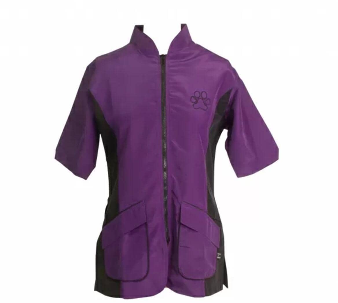 OKDV Salonshirt, 3/4 Ärmel, lila, 2XL
