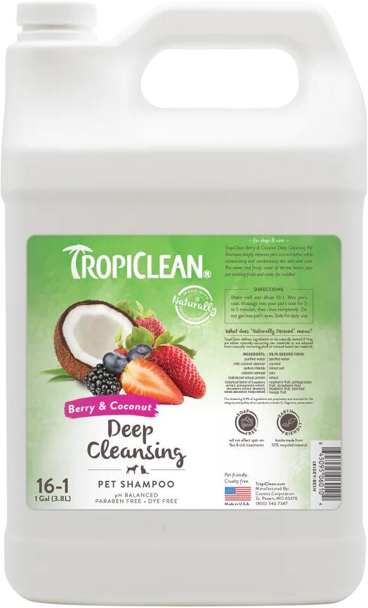 TropiClean Deep Cleansing Shampoo für Hunde & Katzen, 3,8L