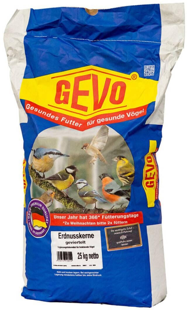 GEVO Erdnusskerne Vogelfutter, geviertelt, 25kg